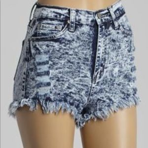 NWOT Almost Famous Premium Denim Destructed Shorts